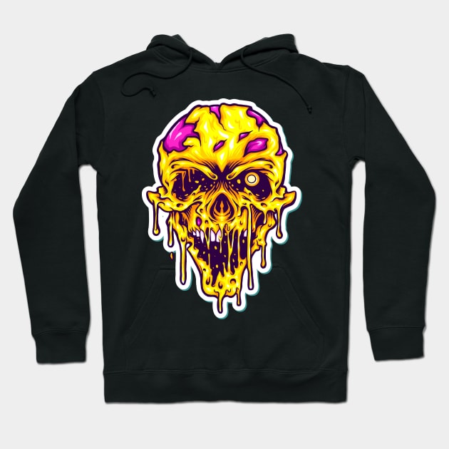 Yellow Skull Hoodie by Falden